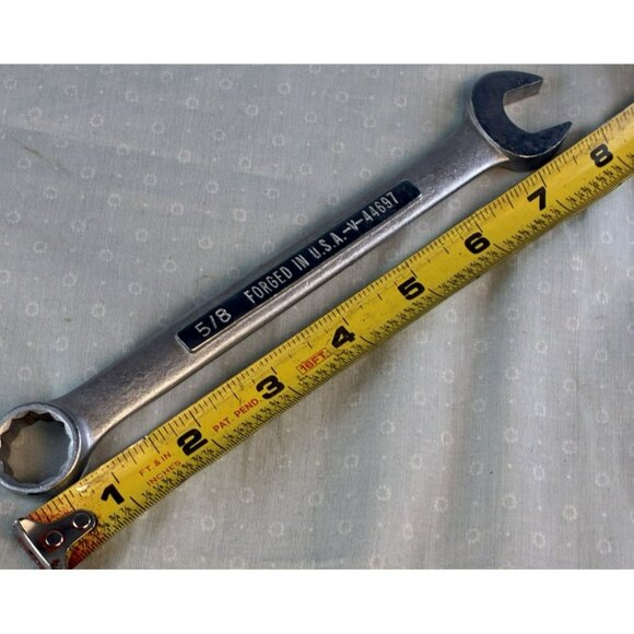 VTG Craftsman V-44697 5/8" Combination Wrench USA 8" Chrome Alloy - Picture 5 of 5